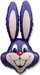 35" Rabbit Head Violet